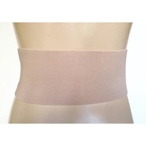 BCBG  WAIST BELT WIDE STUDDED ZIP CORSET NUDE - Picture 2 of 3